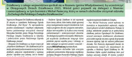 Burmistrz Rumi odznaczony przez pomorskich działkowców - 19.10.2021