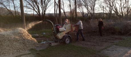 Jesienne rębakowanie na terenie ROD – ogólnodostępny kompostownik - 28.09.2022