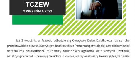 Zaproszenie Marszałka Województwa Pomorskiego na Okręgowe Dni Działkowca w Tczewie