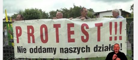 Protest działkowców na ROD „Zielony” Gdyni