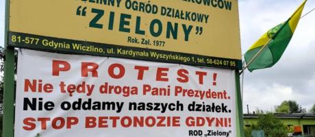 Relacja z protestu z ROD "Zielony" w Gdyni